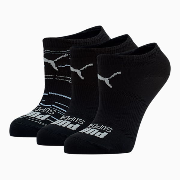 Women's Superlite No Show Socks [3 Pack], black, extralarge
